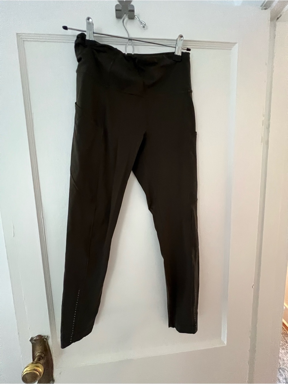 lululemon dark olive Performance Leggings with Side Pockets